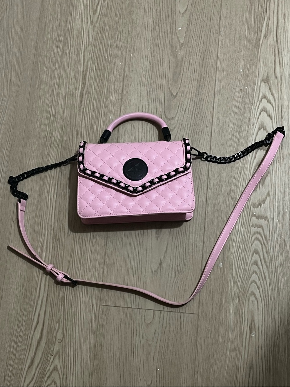Blackcraft Cult Small Pastel Pink Crossbody Bag w/ Pentagram Embellishment- NWOT